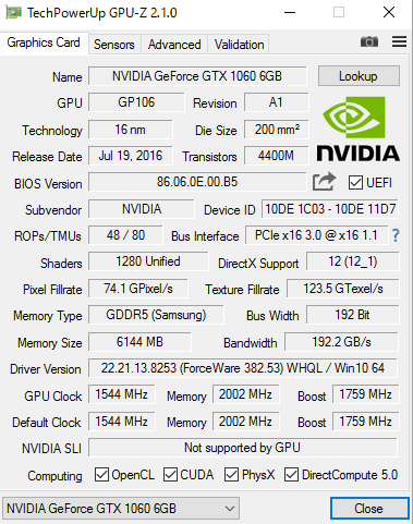 2020年の「Geforce GTX 1060 6GB」レビュー。安価に快適ゲーミングを実現する高コスパGPU